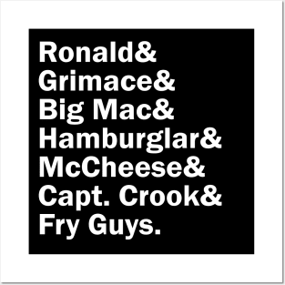 Funny Names x McDonald Land Characters Posters and Art